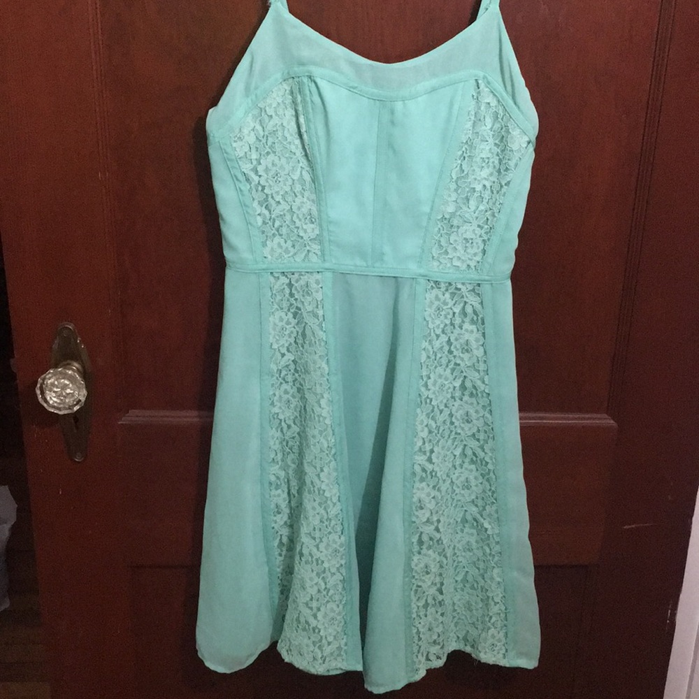 Lauren Conrad mint green lace dress